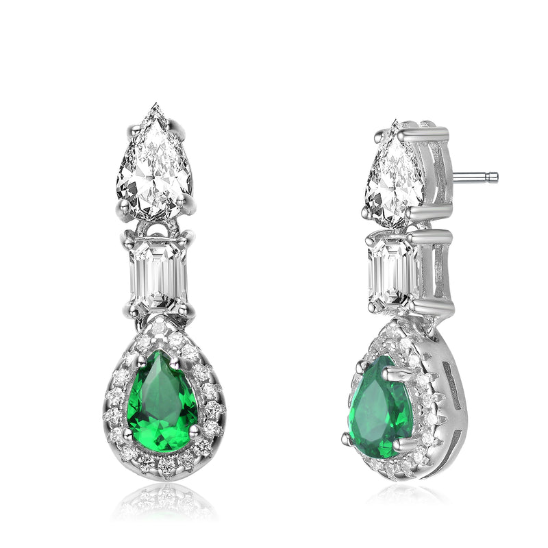 Green Drop Earrings